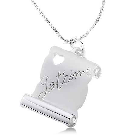 Sterling Silver Je T’aime Pendant