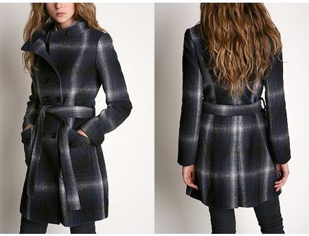 charlotte ronson foto. Charlotte Ronson Check Coat